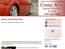 Tablet Screenshot of crazyalsgypsumautobody.com
